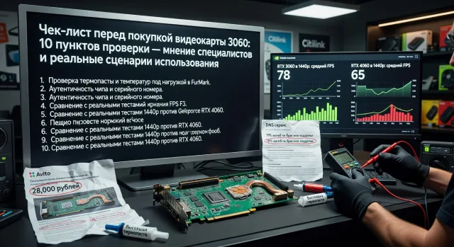 Чек-лист перед покупкой видеокарты 3060: 10 пунктов проверки — мнение специалистов и реальные сценарии использования
